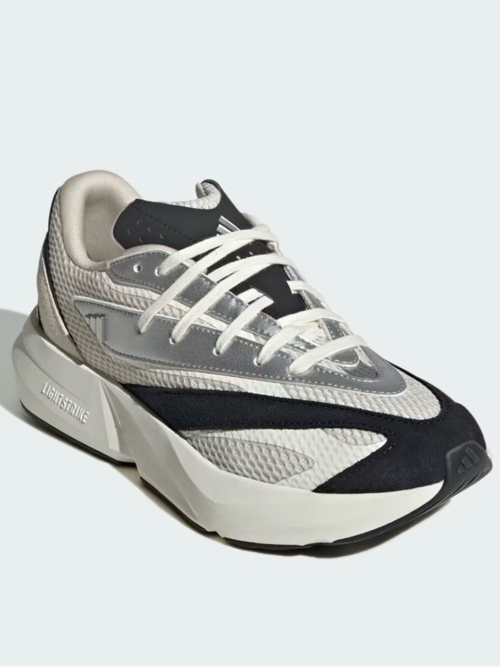 adidas Men's Athletic Shoes in White, Black, Silver